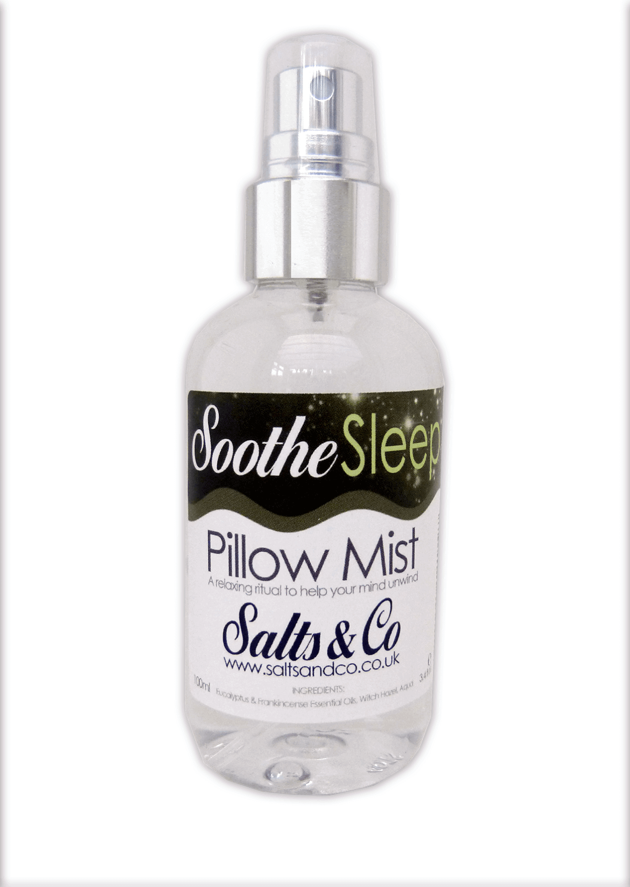 Soothe Pillow Mist by Salts & Co - Eucalyptus & Frankincense essential oils