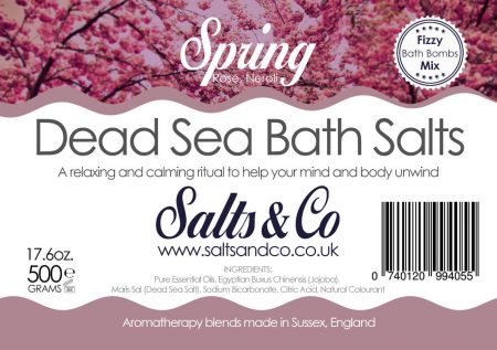 Spring Dead Sea Salts - Rose & Neroli Essential Oils