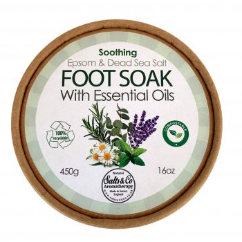 Foot Soak Epsom Salt, Dead Sea Salt combined with Chamomile, Lavender, Rosemary, Peppermint, and Eucalyptus - FREE Bamboo Spoon - Ethically Sourced – 100% ECO Friendly & Recyclable